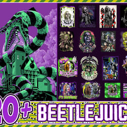 horror character png bundle, beetlejuice halloween horror bundle png halloween vibes png, its show time png, digital dow