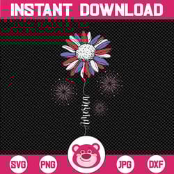 america daisy flower 4th of july independence day patriotic svg, america sunflower svg, independence day png, digital