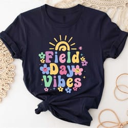 groovy field day 2023 funny field day vibes teacher boy kids t-shirt, students matching shirt,field trip fun, 2023 field