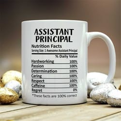 assistant principal mug, assistant principal gift, assistant principal nutritional facts mug, best assistant principal
