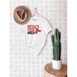 red ribbon week t-shirt, red ribbon week shirt, red ribbon awareness shirt, red ribbon gift, motivational shirt, awarene