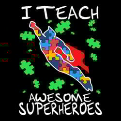 i teach awesome autism awareness svg, autism puzzle piece logo svg, autism awareness svg file cut digital download