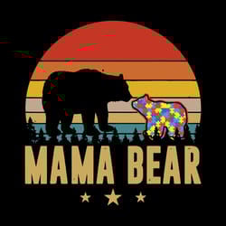 mama bear autism awareness svg, autism puzzle piece logo svg, autism awareness svg file cut digital download