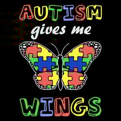 gives me wings autism awareness svg, autism puzzle piece logo svg, autism awareness svg file cut digital download