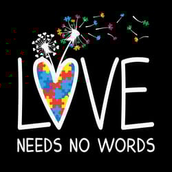 love needs no words autism awareness svg, autism puzzle piece logo svg, autism awareness svg file cut digital download