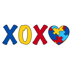 xoxo autism awareness svg, autism puzzle piece logo svg, autism awareness svg file cut digital download