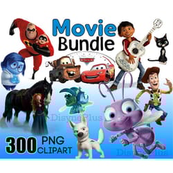 movie bundle png clipart, incredibles up png, toy story clipart, coco cars alice in wonderland inside out clipart, nemo