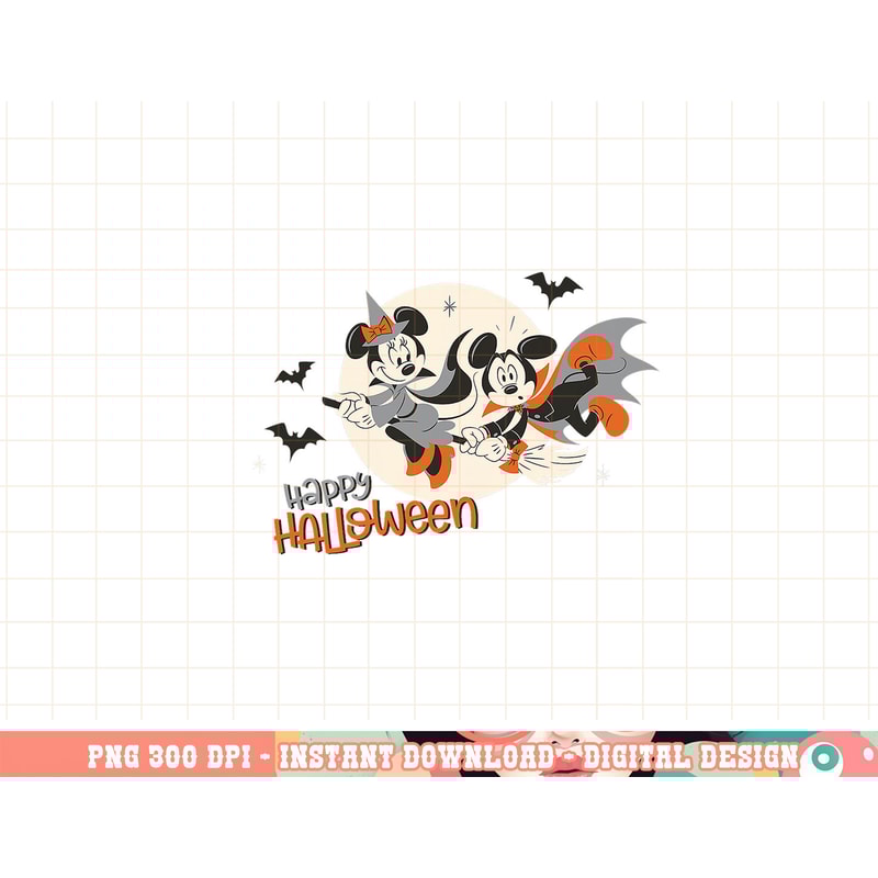 Disney Halloween Minnie and Minnie Flying png, sublimation copy.jpg