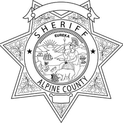 alpine county sheriff, california sheriff star badge vector outline svg file, cnc laser engraving, cricut, cnc router