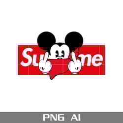 mickey supreme png, supreme logo png, mikey png, disney supreme png, ai digital file