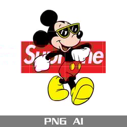mickey sunglasses eyewear supreme png, supreme logo png, mickey png, disney supreme png, ai digital file