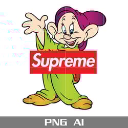 dopey supreme png, supreme logo png, dopey png, cartoon supreme png, ai digital file