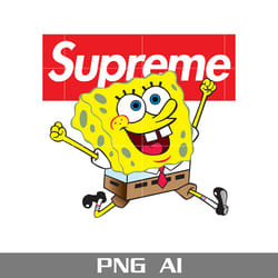 spongebob supreme png, supreme logo png, super family png, cartoon supreme png, ai digital file