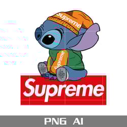stitch supreme png, supreme logo png, stitch png, cartoon supreme png, ai digital file