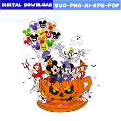 happy halloween svg, pumpkin svg, mickey mouse svg, halloween svg, disney svg, png eps digital file