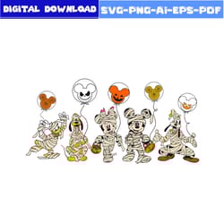 happy halloween svg, mickey mummy svg, mickey mouse svg, halloween svg, disney svg, png eps digital file