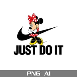 nike minnie polka dots png, minnie mouse png, nike just do it logo png, ai digital file