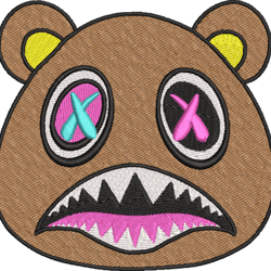 bear embroidery design