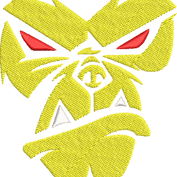 monkey look embroidery design