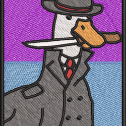 dangerous duck embroidery design