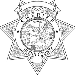 glenn county sheriff, california sheriff star badge vector outline svg file, cnc laser engraving, cricut, cnc router