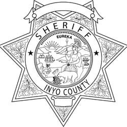 inyo county sheriff, california sheriff star badge vector outline svg file, cnc laser engraving, cricut, cnc router