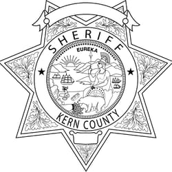kern county sheriff, california sheriff star badge vector outline svg file, cnc laser engraving, cricut, cnc router