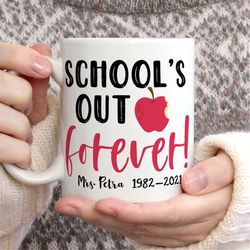 teacher retirement, retirement gifts for teacher, retirement mug, retirement gifts for women, retirement gift coffee mug