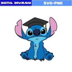 graduation stitch svg, funny stitch svg, stitch svg, stitch png, lilo and stitch svg, lilo svg, disney svg, png file