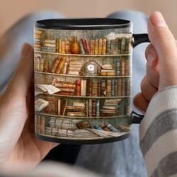 librarian coffee mug, books mugs, library gifts, book lover gift, bookish gifts, bibliophile gift, merry christmas gifts