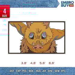 innosuke hasibira / anime embroidery design / anime design / embroidery pattern / design pes dst vp3 format