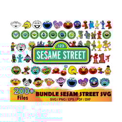 200 sesame street bundle svg, muppets vector, puppet svg
