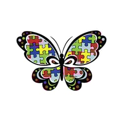 autism butterfly svg files for silhouette, files for cricut, svg, dxf, eps, png instant download