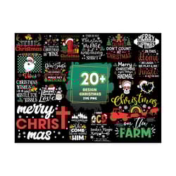 20 design christmas svg bundle, christmas svg, xmas svg, christmas cut files, santa svg