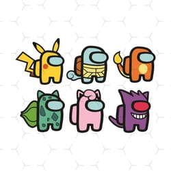 among us pokemon bundle svg, trending svg, among us pokemon svg, among us svg, among us impostor svg, impostors svg, amo
