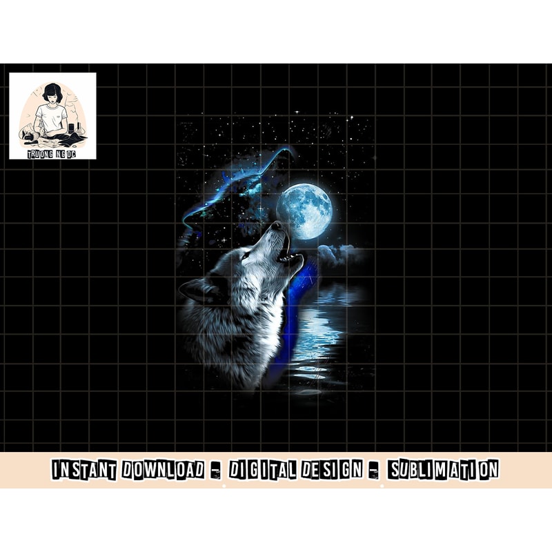 Wolf Moon Lake Wolf Howling Full Moon Wolf Graphics Design png, sublimation copy.jpg