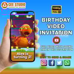 super mario video invitation, super mario invite, super mario birthday, personalized video invitation, instant download