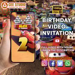 cars birthday invitation video, cars invitation birthday video, cars video invitation, cars birthday evites