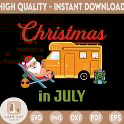 christmas in july svg png, funny summer png, christmas in july surfing funny santa summer beach vacation png, summer