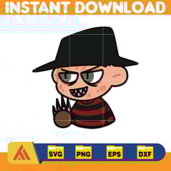 horror characters svg, cartoon horror png, svg, eps, dxf files, digital instant download (3)