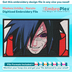 madara uchiha from naruto embroidery design file