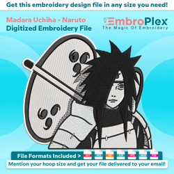 madara uchiha from naruto embroidery designs file