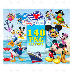140 cruise clipart bundle, mickey mouse vacation, disney cruise disney vacation, minnie mouse png