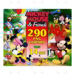 290 mickey mouse clipart png, mickey font, minnie mickey printables, mickey clipart, disney clipart bundle