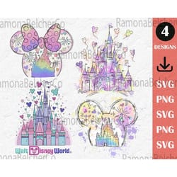 watercolor disney castle png, castle magic world vacation png, castle mickey head png, magic kingdom png, disney world