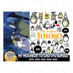 55 my neighbor totoro svg bundle, totoro cute svg