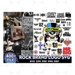 400 rock brand logo svg, rock band svg, bundle rock band