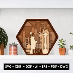 usa laser cut template, america, independence day, 4th of july, patriotic decoration