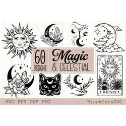 magic and celestial svg bundle 60 designs