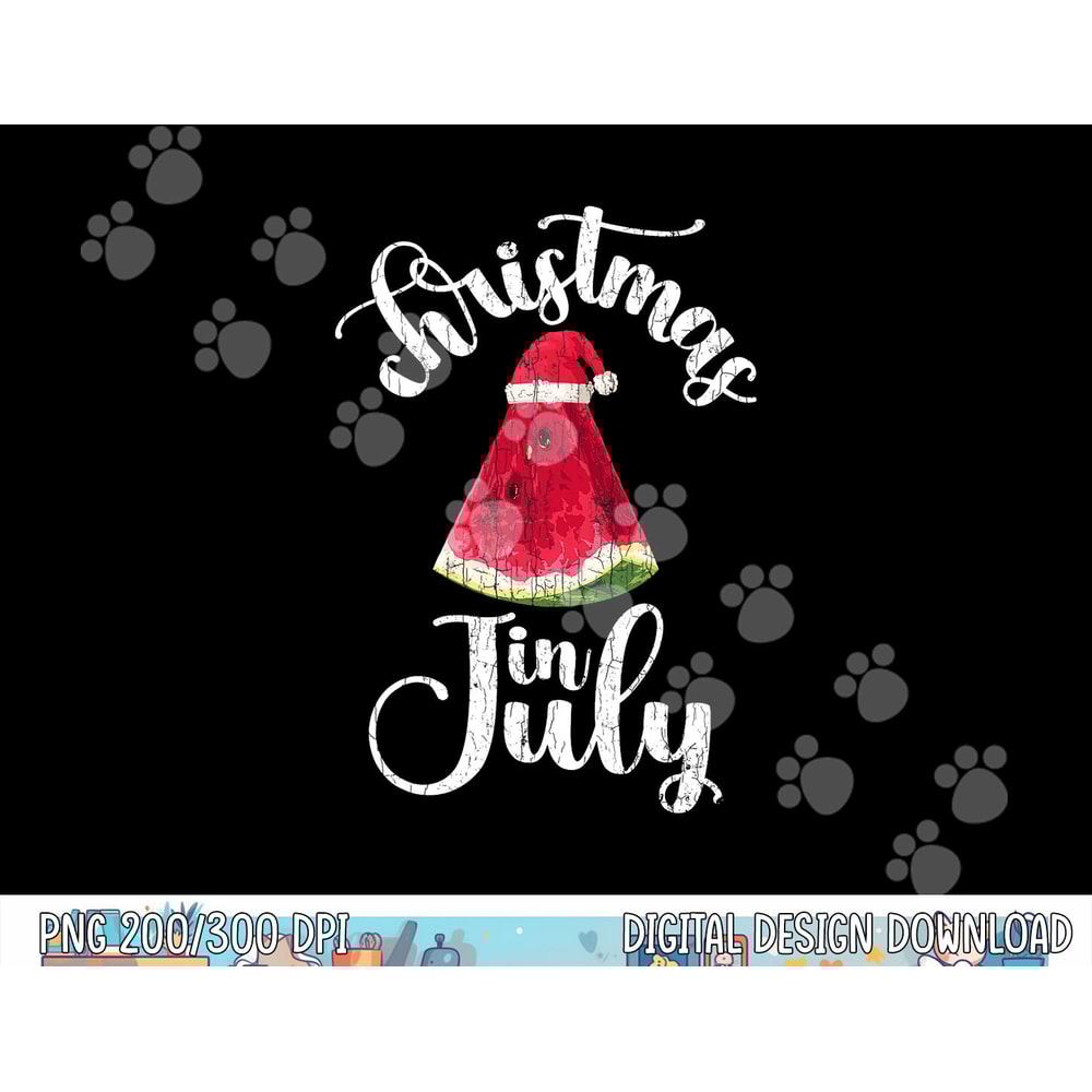 Christmas In July Watermelon Fun Santa Beach Summer Graphic png, sublimation copy.jpg